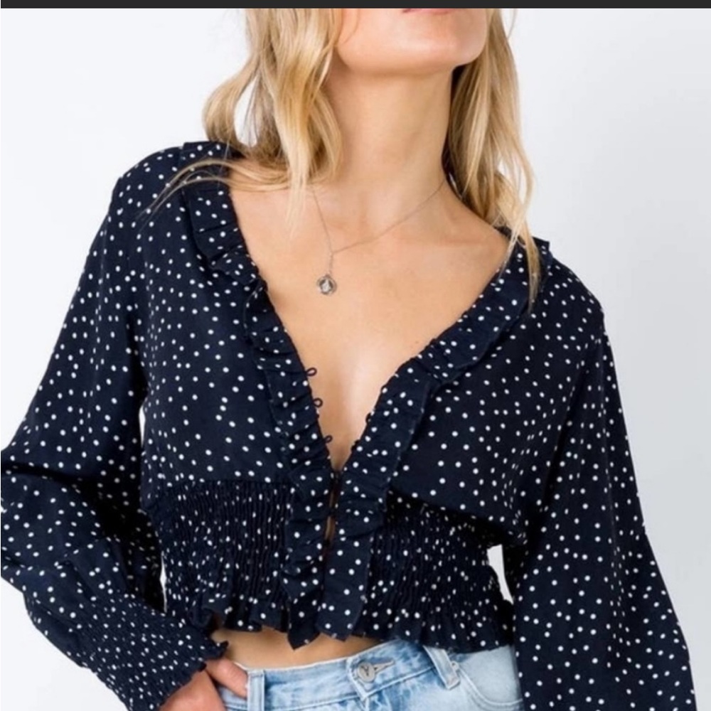 Princess Polly In Limbo Polka Dot Top Size 6